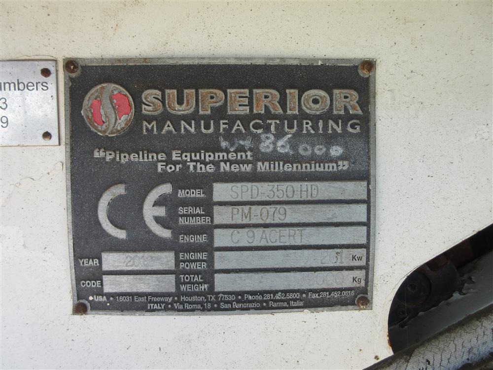 2012 Superior SPD350 HD for Sale
