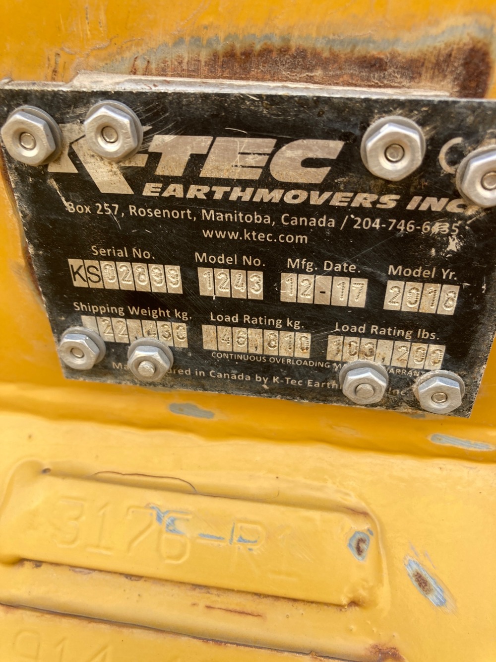2018 K-Tec Earthmovers 1243ADT for Sale