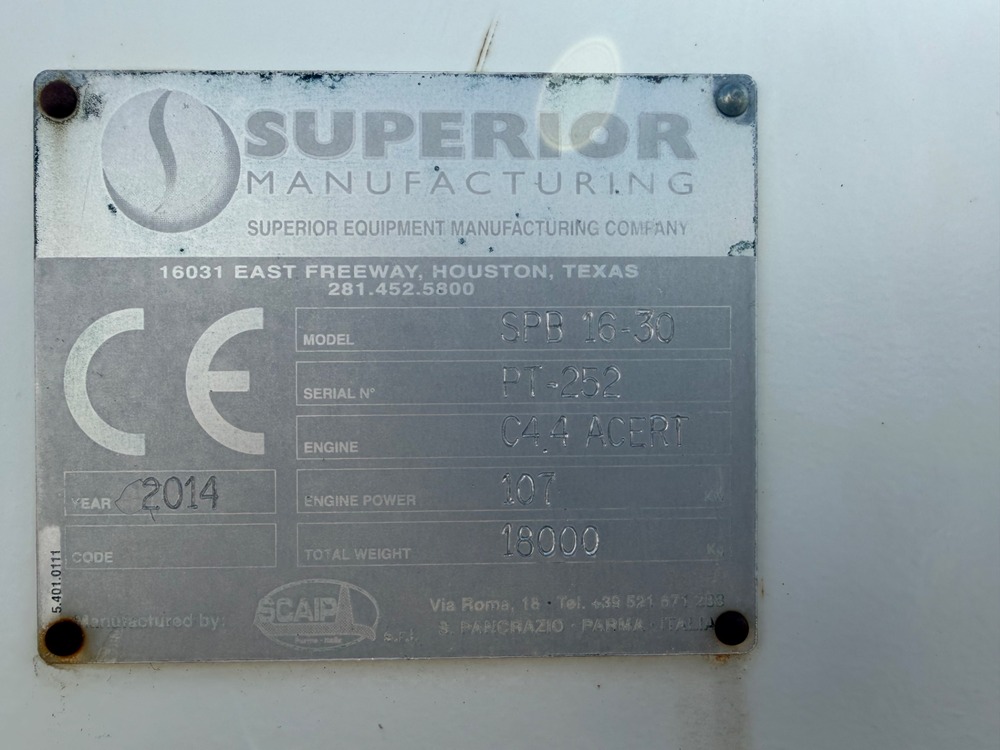 2014 Superior SPB 16-30 for Sale