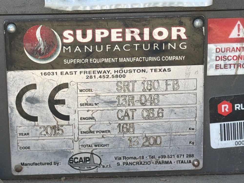 2015 Superior SRT-180 for Sale